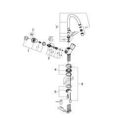 Grohe Onderdelen Costa L Wastafelmengkraan 21337001