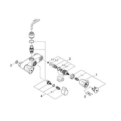 Grohe Onderdelen Costa L Douchemengkraan 3/8" 26782001