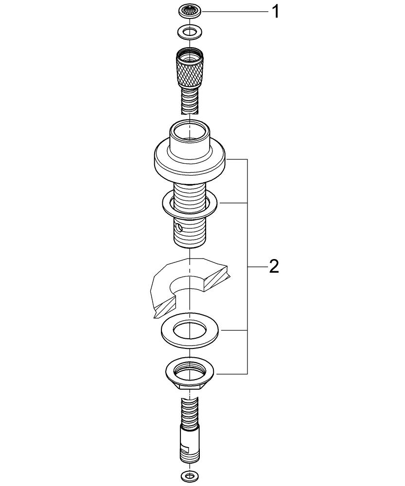Grohe Parts Built-in parts Hand shower holder Article number 27151000