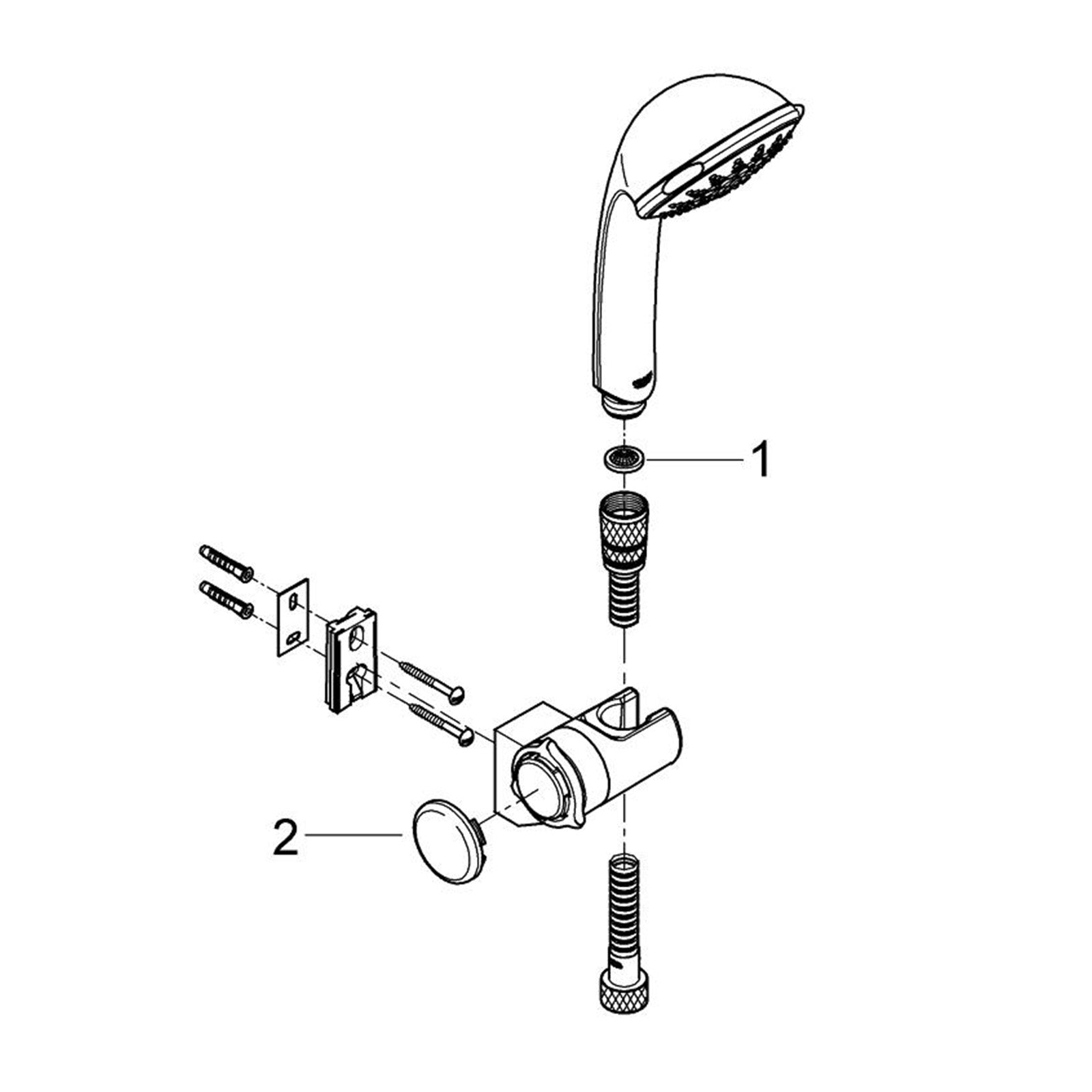 Grohe Onderdelen Relexa Badset Champagne 28843000
