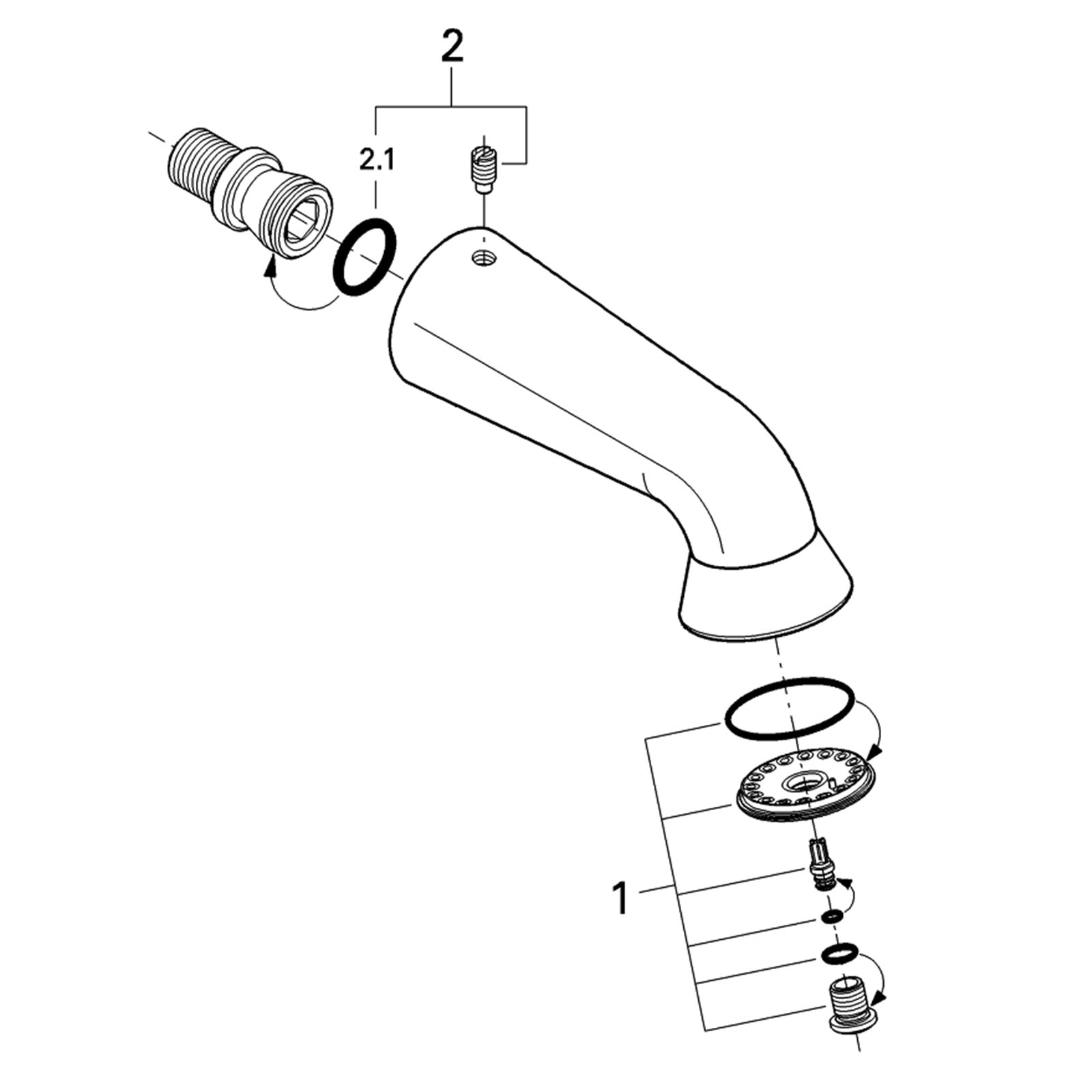 Grohe Onderdelen Relexa Sportdouche 1/2" 28948000