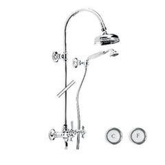 Zazzeri 802 Douchesysteem met 150mm hoofddouche en seperate handdouche en houder Chroom