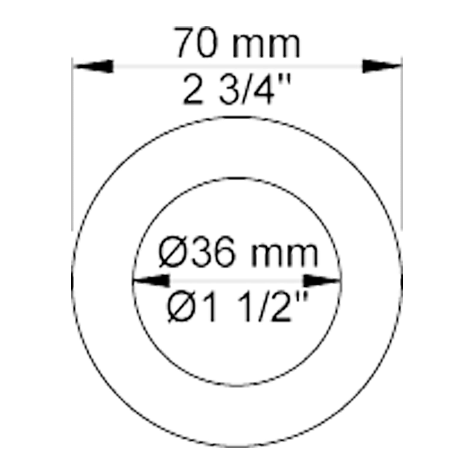 VOLA Rozet Ø60 mm, gat Ø36 mm 3001 / 3001/70