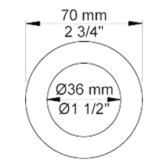 VOLA Rozet Ø60 mm, gat Ø36 mm 3001 / 3001/70