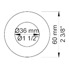 VOLA Rozet Ø60 mm, gat Ø36 mm 3001 / 3001/70