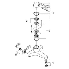 Grohe Onderdelen Euroeco Wastafelkraan Artikelnummer 32823000