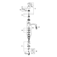 Grohe Spare Parts Eurosmart Kitchen Mixer Tap Article number 3328100E