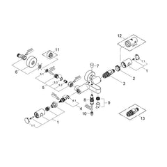 Grohe Onderdelen Grohtherm 1000 Cosmopolitan Badmengkraan Artikelnummer 34215000
