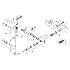 Grohe Onderdelen Grohterm 1000 Perfect Shower Set 34280000