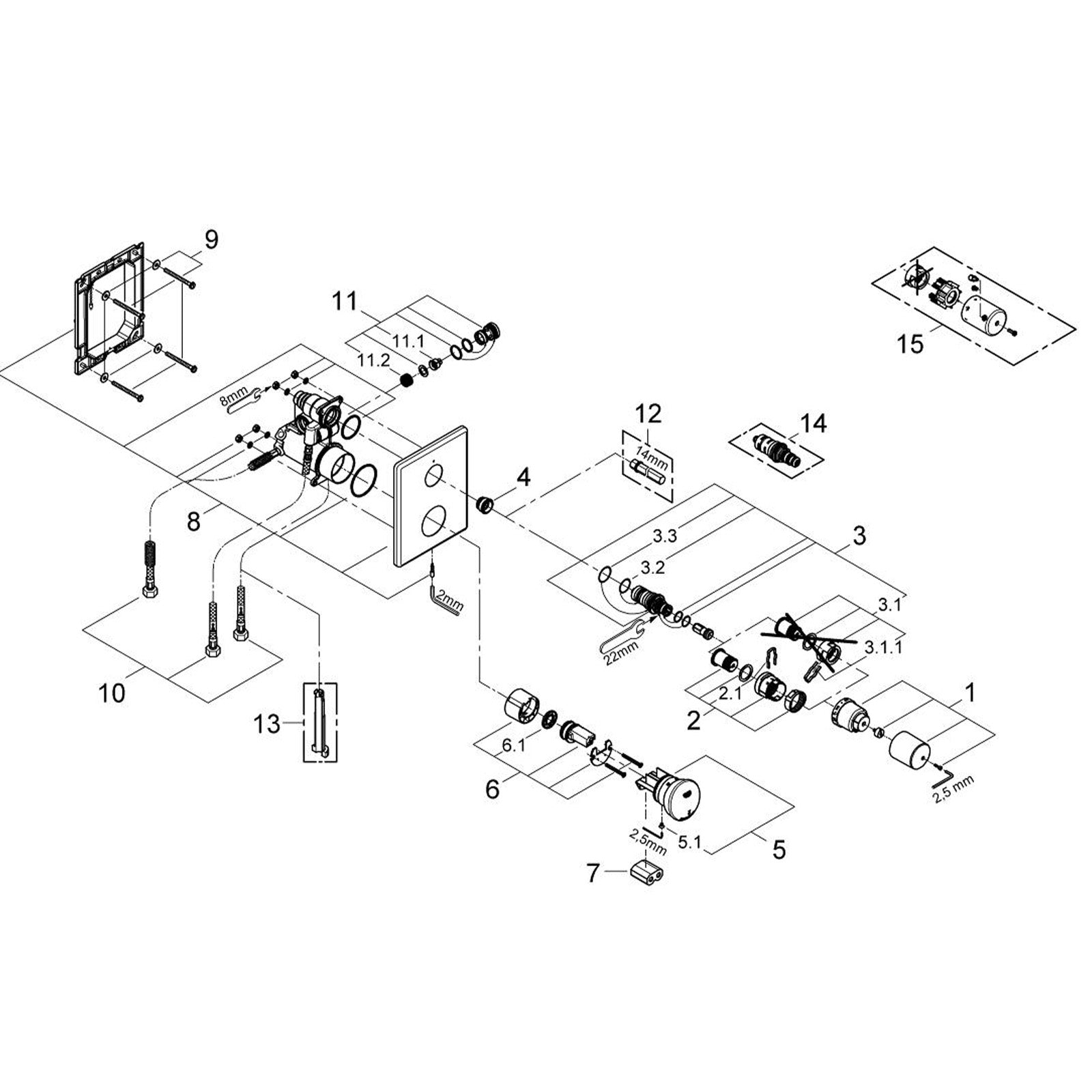 Ideal Standard stop thermostatisch ventiel Easy-Box Ideal Standard stop thermostatisch ventiel Easy-Box