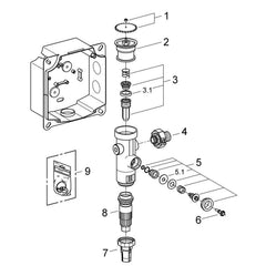 Grohe Onderdelen Spoelsystemen Wc-Drukspoeler 37157000