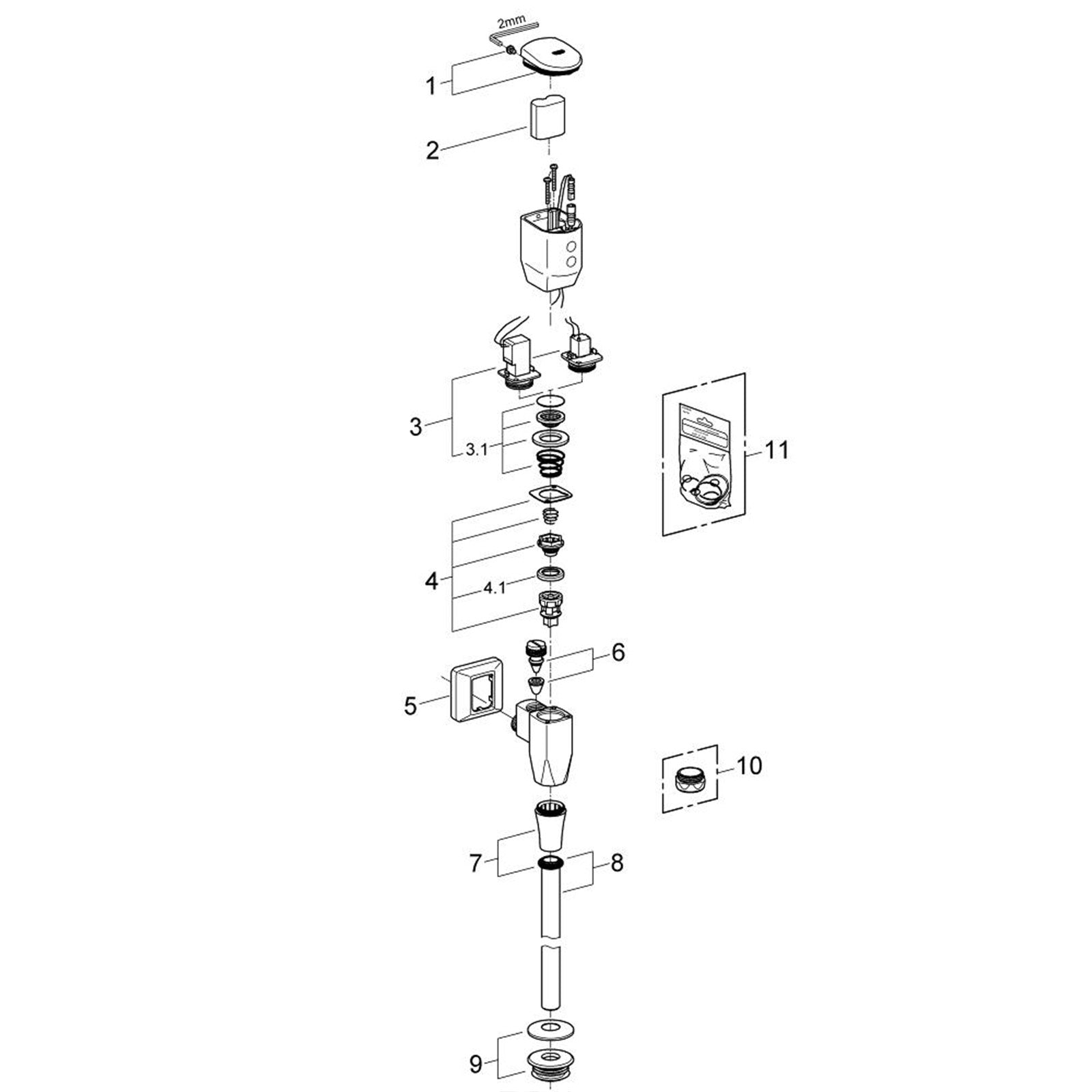 Grohe Onderdelen Spoelsystemen Tectron 577 37713000