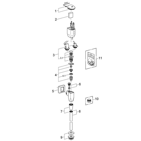 Grohe Onderdelen Spoelsystemen Tectron 577 37713000