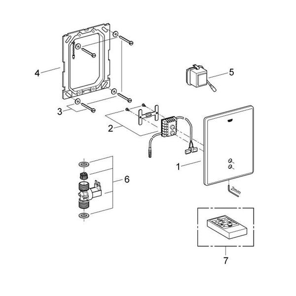 Grohe Onderdelen Spoelsystemen Tectron Skate 37749Sd0