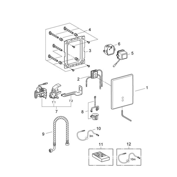 Grohe Onderdelen Spoelsystemen Tectron Skate 38698Sd0