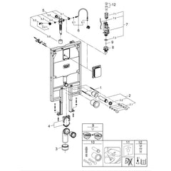 Grohe onderdelen Rapid Sl Wc 95Mm 38994000