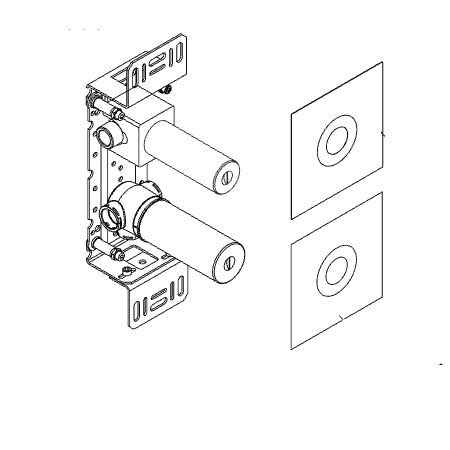 Vola Inbouwdeel voor inbouw Elektronische tapkraan verticale montage Artikelnummer 4321UP / 4311UP - 4300