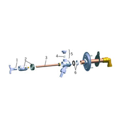 Oras Garden Mixers frost-free outdoor tap for wall thicknesses 450-1000 mm with separate key control stainless steel