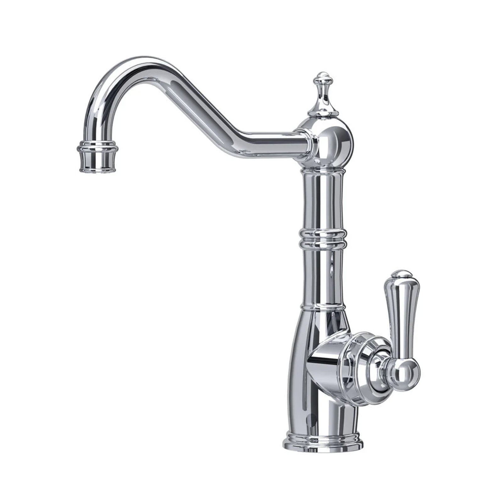 P&R Mayfair London Aquitaine 1 gats keukenkraan met metalen hendel Chroom