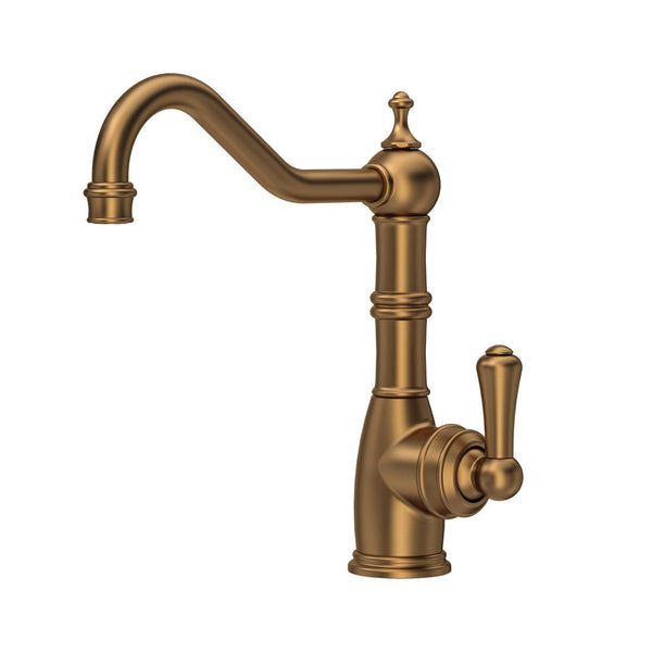 P&R Mayfair London Aquitaine 1 gats keukenkraan met metalen hendel English Bronze