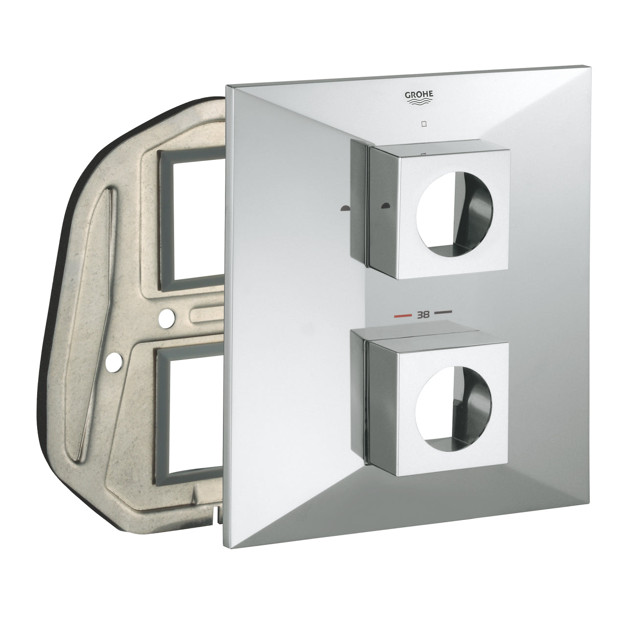 Grohe Rozet tbv Allure Brilliant bad met hulzen en rozet muurplaat Chroom