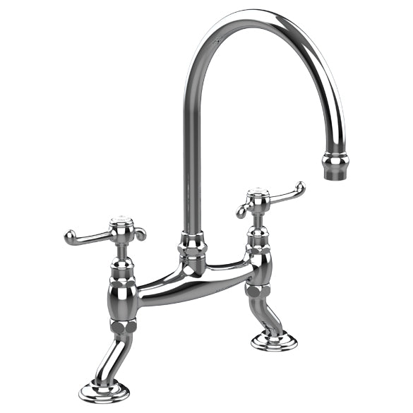 Horus Montmartre 2-gats keukenmengkraan met hendels en hoge uitloop (Speciale Kleuren) 50.141