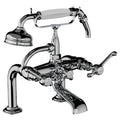 Horus Montmartre badrandmengkraan met hendels en handdouche, lage houder, hartafstand 175 mm 50.425