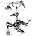 Horus Montmartre badrandmengkraan met hendels en handdouche, halfhoge houder, hartafstand 175 mm 50.435