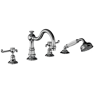 Horus Montmartre 4-gats badrandcombinatie met hendels, omsteller op de uitloop en handdouche 50.466