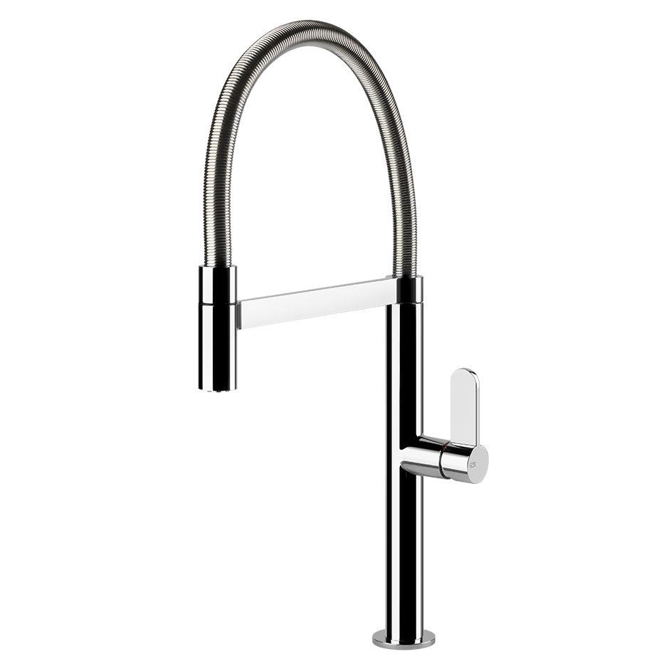 Gessi Helium semi-professionele keukenmengkraan met uittrekbare handdouche Chroom