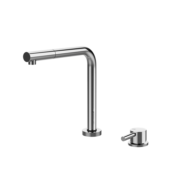 Gessi Su&Giù keukenmengkraan met verzinkbare uitloop en afstandsbediening, uittrekbare handdouche Chroom