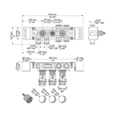 Vola inbouwdeel Inbouwthermostaat met omstel Artikelnummer 5400V