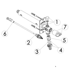 Kemper FROSTI outdoor tap with rectangular plate and key operation Art. 5790201500