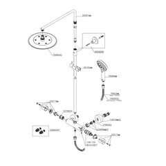 Damixa Silhouet Shower System Chrome Art. 57954.00