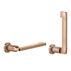 Gessi Inciso toiletrolhouder zonder klep, horizontaal of verticaal te monteren Koper