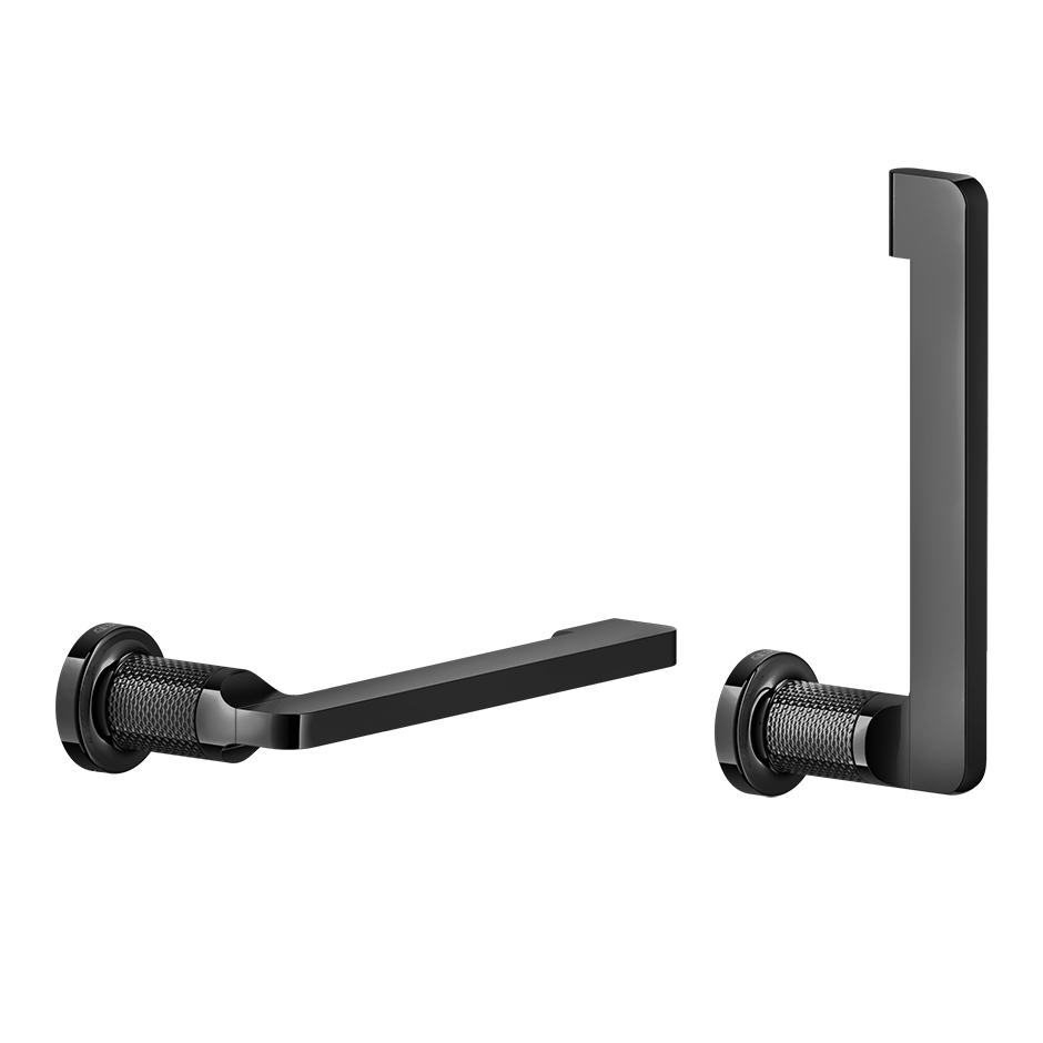 Gessi Inciso toiletrolhouder zonder klep, horizontaal of verticaal te monteren Zwart Metaal