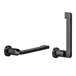 Gessi Inciso toiletrolhouder zonder klep, horizontaal of verticaal te monteren Zwart Metaal
