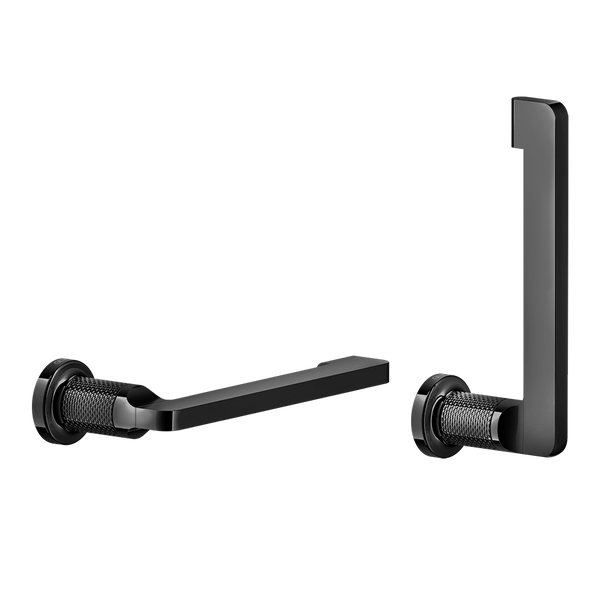 Gessi Inciso toiletrolhouder zonder klep, horizontaal of verticaal te monteren Zwart Metaal