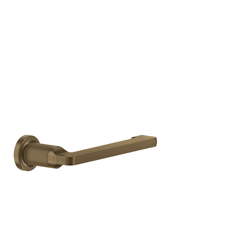 Gessi Inciso toiletrolhouder zonder klep, horizontaal of verticaal te monteren Antiek Messing