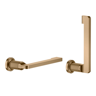Gessi Inciso toiletrolhouder zonder klep, horizontaal of verticaal te monteren Warm Brons Geborsteld