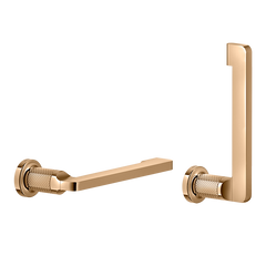 Gessi Inciso toiletrolhouder zonder klep, horizontaal of verticaal te monteren Warm Brons