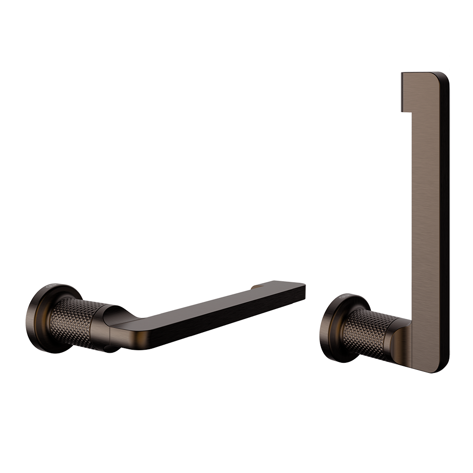 Gessi Inciso toiletrolhouder zonder klep, horizontaal of verticaal te monteren Donker Brons