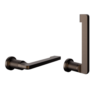 Gessi Inciso toiletrolhouder zonder klep, horizontaal of verticaal te monteren Donker Brons