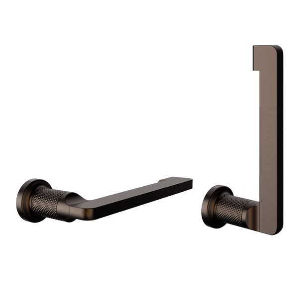 Gessi Inciso toiletrolhouder zonder klep, horizontaal of verticaal te monteren Donker Brons