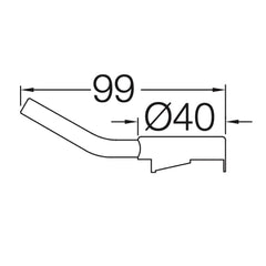 VOLA greep voor knop NR10 en NR28 VR273