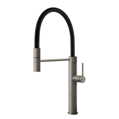 Gessi 316 Meccanica semi-professionele keukenmengkraan met uittrekbare handdouche Staal Geborsteld