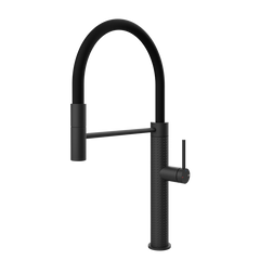 Gessi 316 Cesello semi-professionele keukenmengkraan met uittrekbare handdouche Mat Zwart