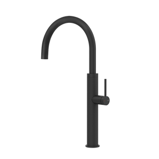 Gessi 316 Cesello keukenmengkraan met gebogen uitloop Mat Zwart