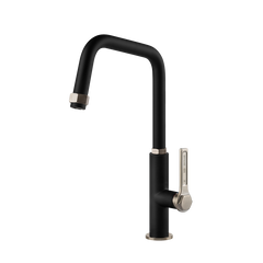 Gessi Officine Gessi keukenmengkraan met U-uitloop Mat Zwart / Finox