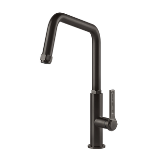 Gessi Officine Gessi keukenmengkraan met U-uitloop Zwart Metaal Geborsteld